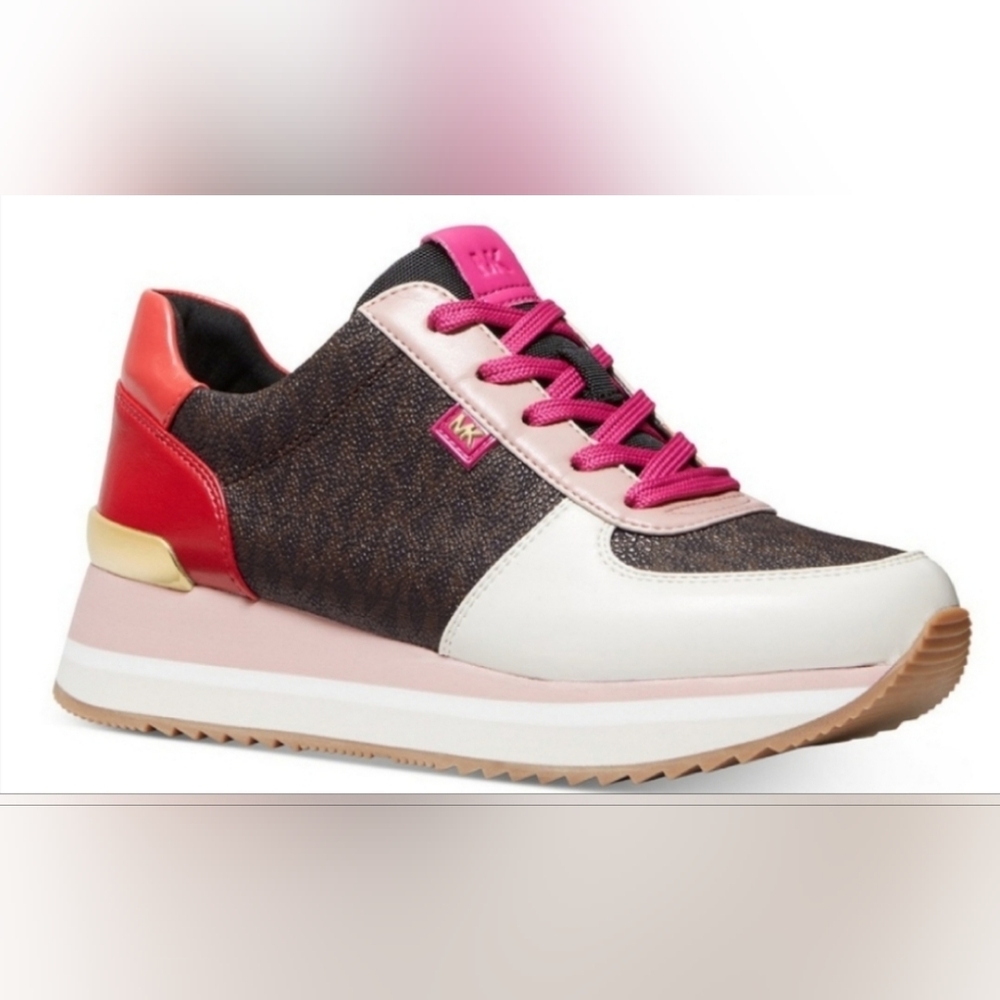 Michael Kors Monique Trainer Pink/Brown - Picture 4 of 11